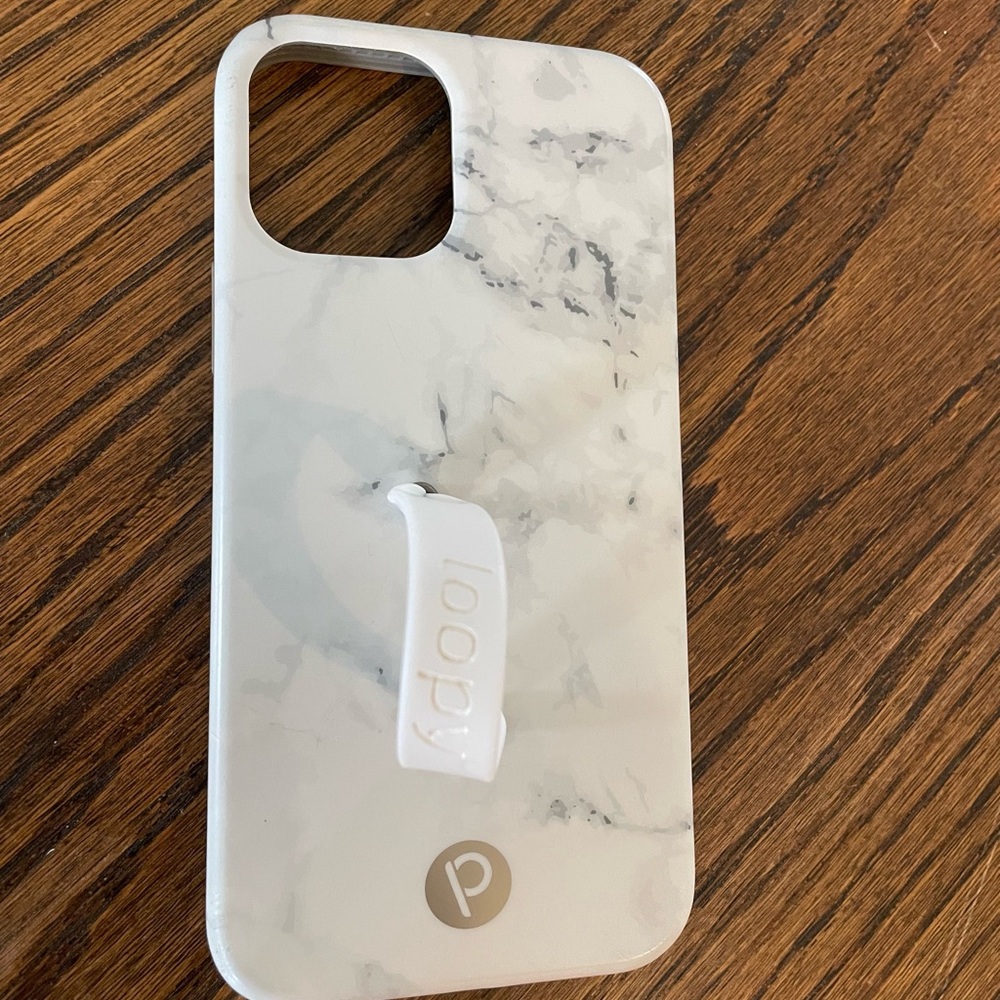 Loopy Case White and Black Marble iPhone Case